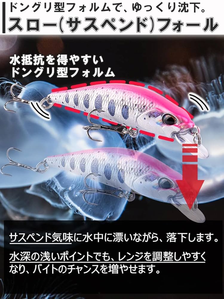 Amazon.co.jp: Contyu 渓流 ルアー トラウト ミノー 5個 セット